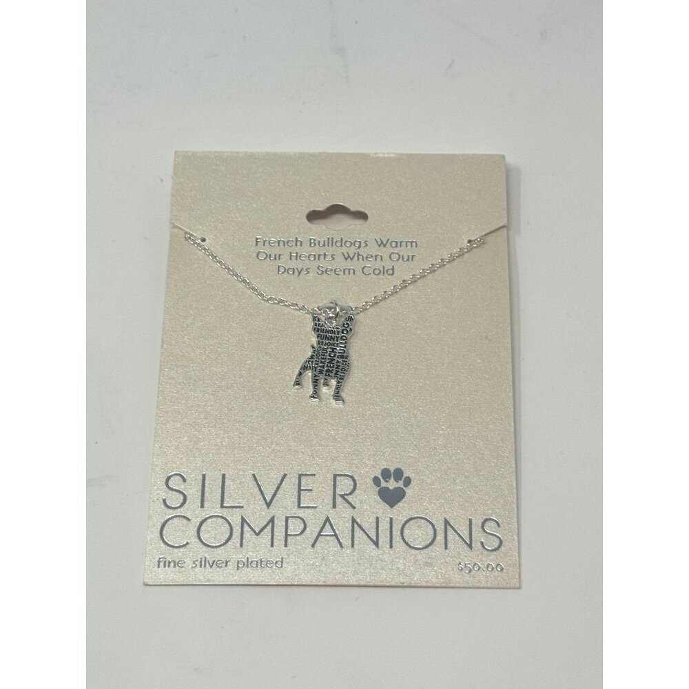 French Bulldog Silver Necklace